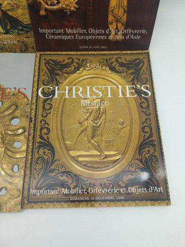 4x Christie's Auction Catalogues Monaco/Paris Furniture Goldware & Objects Art