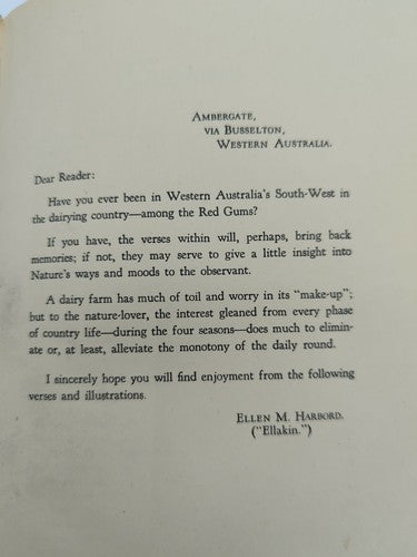 Australian Poetry lot, Down Among the Red Gums Ellen Harbord (rare) Henry Lawson by John Clarke, Ellen M. Harbord, Henry Lawson