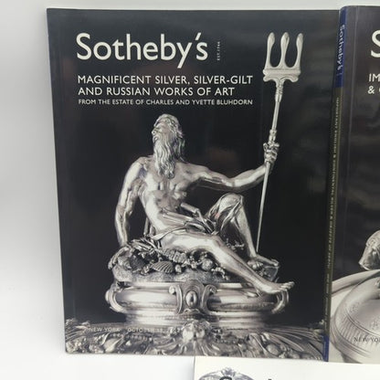 3x Sotheby's Auction Catalogues English Continental Silver, Russian Works of Art