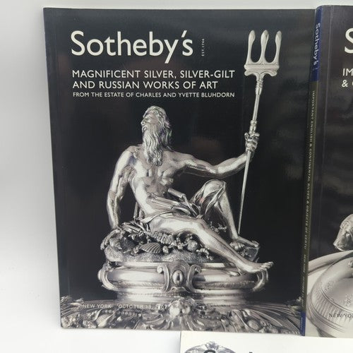 3x Sotheby's Auction Catalogues English Continental Silver, Russian Works of Art