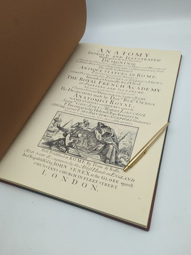 RARE Medicina Rara Book by Bernardino Genga, Anatomy Human Body Skeleton, Folio by Bernardino Genga