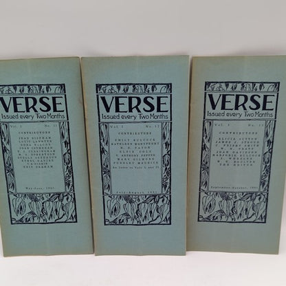Verse - Issues 1929-1933 Nos. 1-24 Complete Rare & Scare Melbourne Australiana by Percival Serle