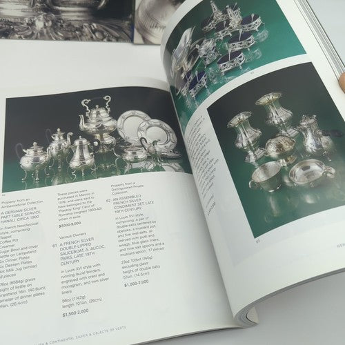 3x Sotheby's Auction Catalogues English Continental Silver, Russian Works of Art