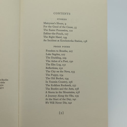 Stories & Prose Poems by Aelxander Solzhenitsyn (Hardcover, 1971) 1st Edition by Aelxander Solzhenitsyn