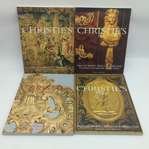 4x Christie's Auction Catalogues Monaco/Paris Furniture Goldware & Objects Art