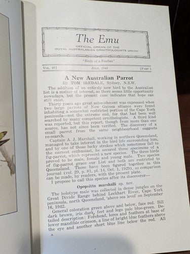 The Emu: Royal Australasian Ornithologists' Union, 1913-1994, Rare Bird Books by Royal Australasian Ornithologists' Union