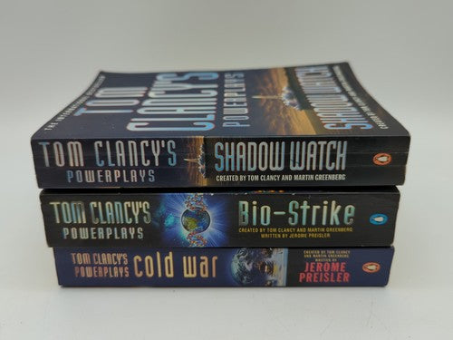 3x Tom Clancy Thriller Paperback Bundle Powerplays Shadow Watch, Bio-Strike... by Tom Clancy