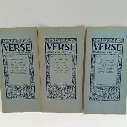 Verse - Issues 1929-1933 Nos. 1-24 Complete Rare & Scare Melbourne Australiana by Percival Serle