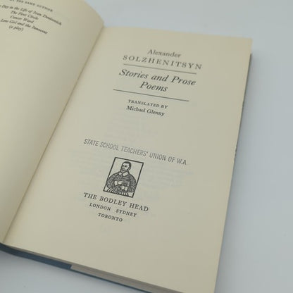 Stories & Prose Poems by Aelxander Solzhenitsyn (Hardcover, 1971) 1st Edition by Aelxander Solzhenitsyn