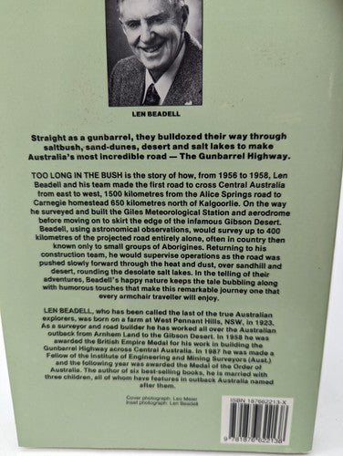 Too Long In The Bush by Len Beadell (Paperback, 1965) Australiana Outback Travel by Len Beadell