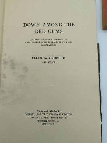 Australian Poetry lot, Down Among the Red Gums Ellen Harbord (rare) Henry Lawson by John Clarke, Ellen M. Harbord, Henry Lawson