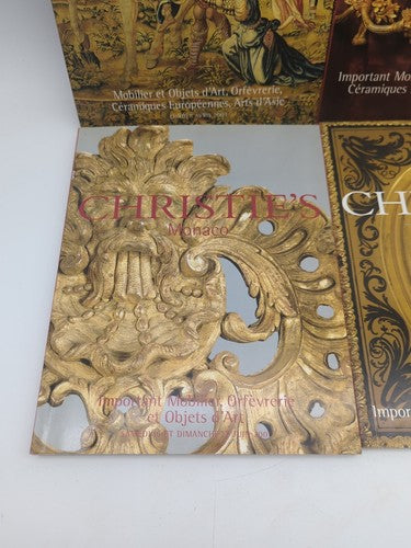 4x Christie's Auction Catalogues Monaco/Paris Furniture Goldware & Objects Art