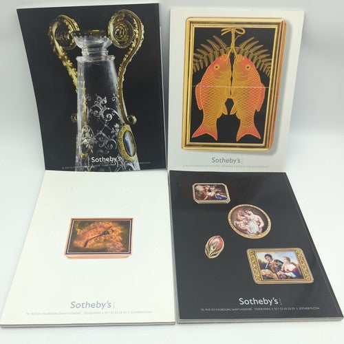 4x Sotheby's Auction Catalogues PARIS Importante Orfèvrerie Européenne 2009-2010