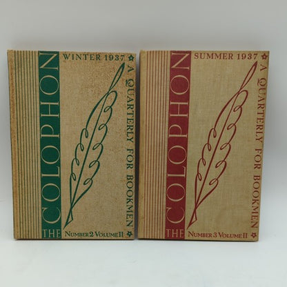5x The Colophon New Series: A Book Collector's Quarterly Summer 1935 1936 1937.. by Various Authors