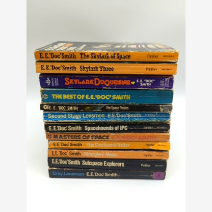 12x E E Doc Smith Paperback Bundle: The Clockwork Traitor, Skylark, Spacehounds… by E E Doc Smith book cover
