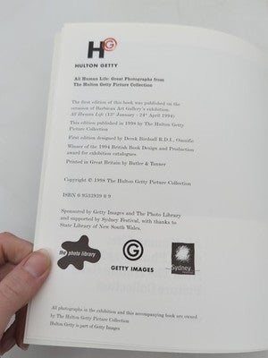 All Human Life: Great Photographs from the Hulton Getty Picture Collection, 1998 by Bruce Bernard
