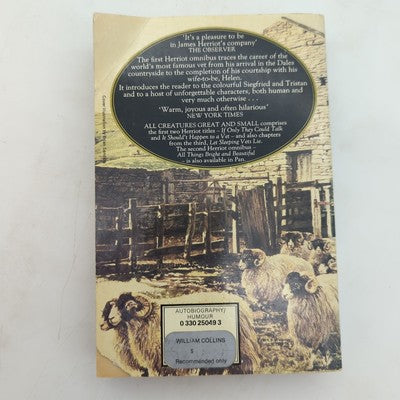 All Creatures Great and Small by James Herriot (Paperback, 1999) by James Herriot