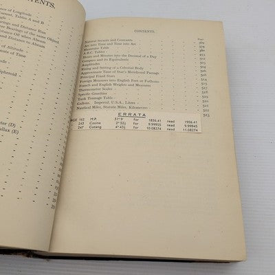RARE 1952 Norie’s Nautical Tables CAPT R.E PURVIS MBE Royal Navy Provenance WWII by J. W. Norie
