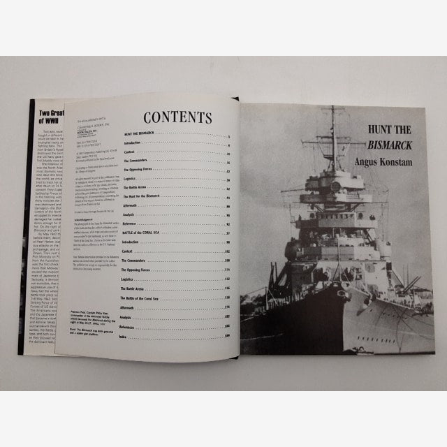 2 WWII Naval Battles: Hunt the Bismarck & Battle of Coral Sea (Hardcover 2007) by Chris Henry, Angus Konstam — photo 5