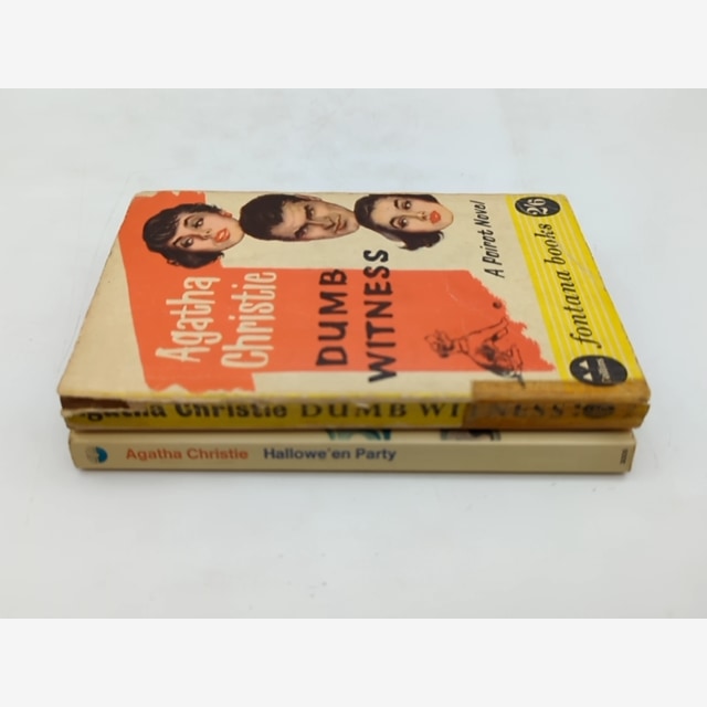 2 x vintage Agatha Christie paperbacks: Halloween Party & Dumb Witness by Agatha Christie — photo 3