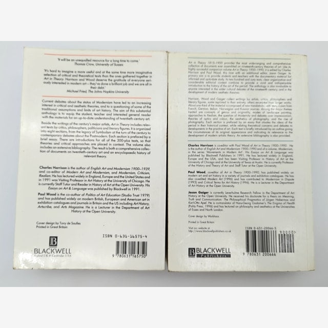 2x Art In Theory Books 1815-1900-1990 by Paul Wood & Charles Harrison by Paul Wood Charles Harrison — photo 6