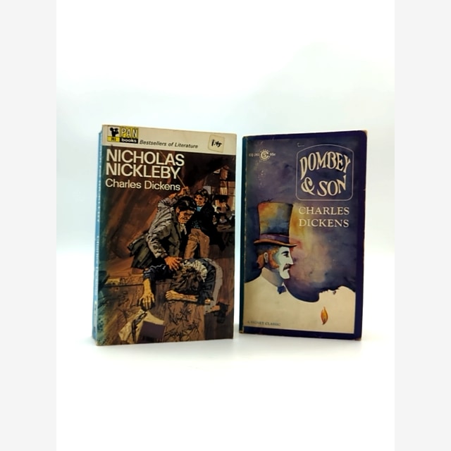 2x Charles Dickens Paperback Bundle: Dombey & Son; Nicholas Nickleby (PAN) by Charles Dickens book cover