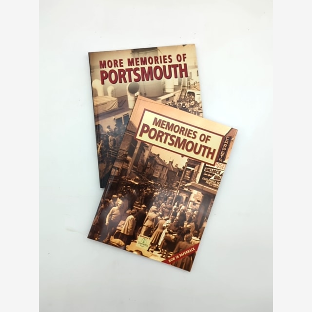 2x Memories Of Portsmouth & More, Hardcover, 2001 South Coast of England History by True North Holdings book cover