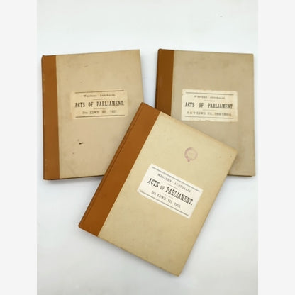 3x Acts Of Parliament Western Australia 1905-1909 by Parliament Of Western Australia book cover