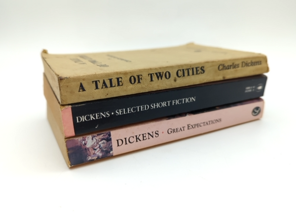 3x Charles Dickens Paperbacks, Two Cities, Great Expectations, Selected Fiction by Charles Dickens