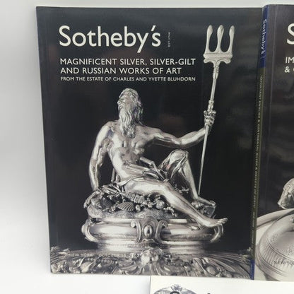 3x Sotheby's Auction Catalogues English Continental Silver, Russian Works of Art — photo 2