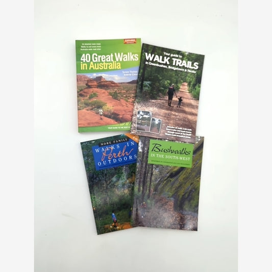 4x Australian Bush Walks Guides: Trails, Perth Outdoors, Southwest Bushwalks by Various book cover