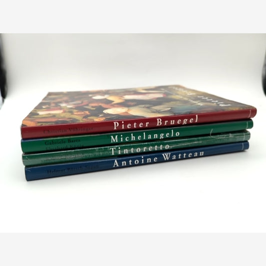 4x Masters Art Books: Michelangelo; Tintoretto; Antoine Wattean; Pieter Bruegel by Koneman book cover