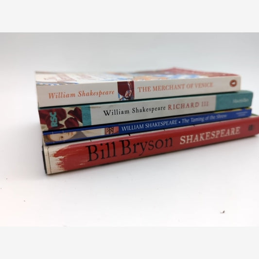 4x Shakespeare Books, Bill Bryson, Richard III, Taming Shrew, Merchant Venice — photo 2