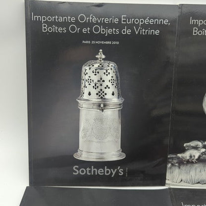 4x Sotheby's Auction Catalogues PARIS Importante Orfèvrerie Européenne 2009-2010 — photo 2