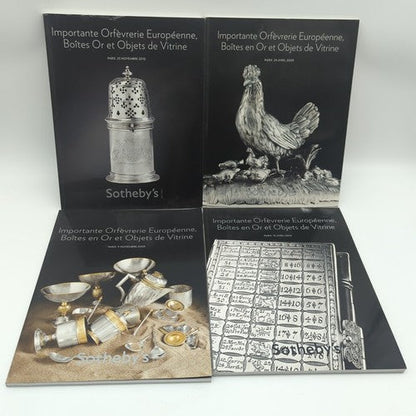 4x Sotheby's Auction Catalogues PARIS Importante Orfèvrerie Européenne 2009-2010 book cover