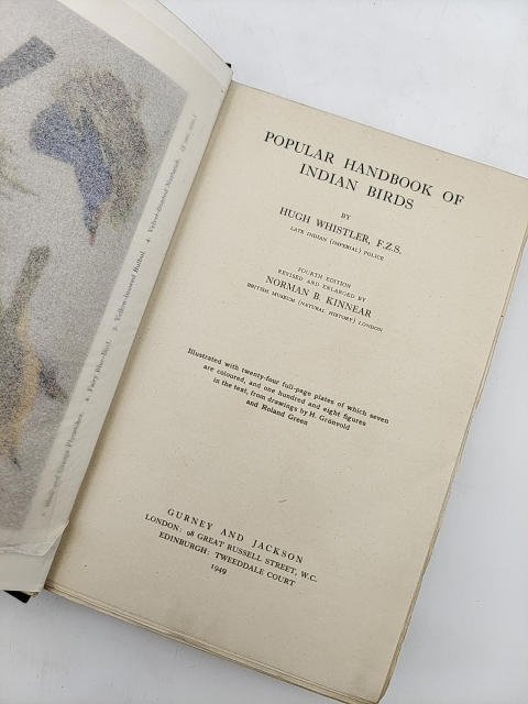 Popular Handbook Of Indian Birds by Hugh Whistler (Hardcover, 1949) by Hugh Whistler
