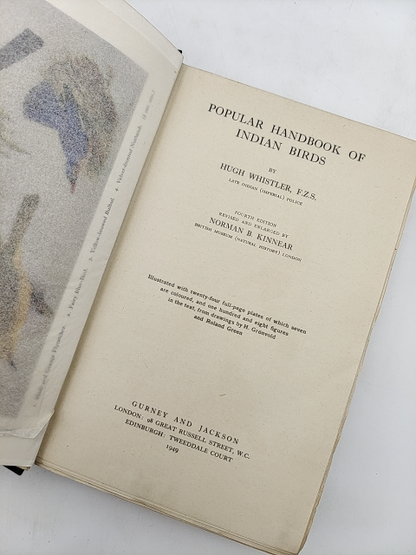 Popular Handbook Of Indian Birds by Hugh Whistler (Hardcover, 1949) by Hugh Whistler