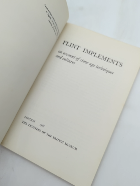 Flint Implements by Trustees of the British Museum (Paperback, 1968) Archaeology by Trustees Of The British Museum