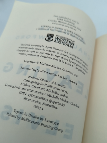 Leaving Elvis: And Other Stories by Michelle Michau-Crawford, Anthology by Michelle Michau-Crawford