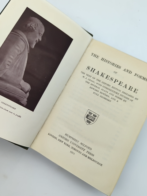 The Histories And Poems Of Shakespeare by W J Craig (Cloth, 1915) by W J Craig