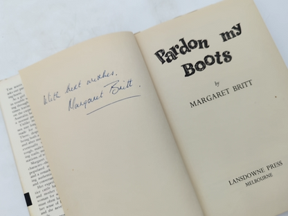 Pardon My Boots by Margaret Britt (Hardcover, 1963) 1st Ed Signed, Cattle Girl by Margaret Britt
