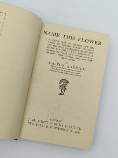 Name The Flower by Gaston Bonnier (Hardcover, 1944) by Gaston Bonnier