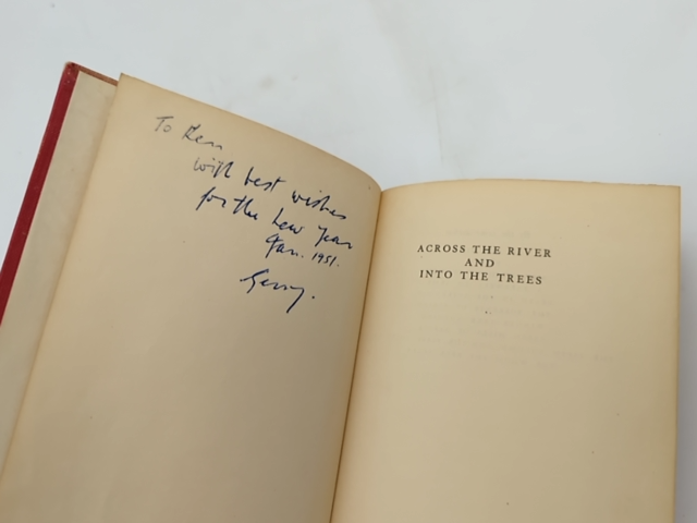 Across The River And Into The Trees by Ernest Hemingway (Cloth, 1950) by Ernest Hemingway