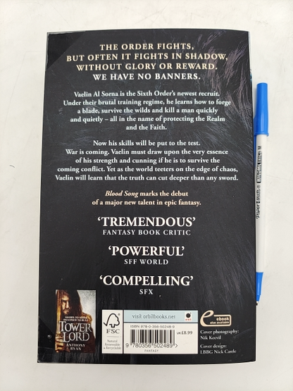 Blood Song: Book Of Raven's Shadow by Anthony Ryan (Paperback, 2014) Fantasy by Anthony Ryan