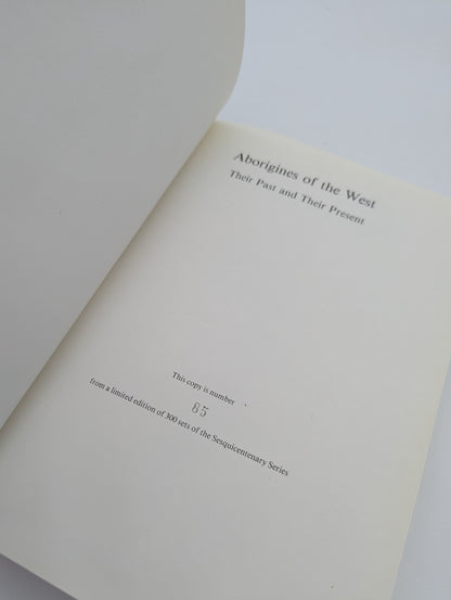 Aborigines Of The West: Their Past And Their Present (sesquicentenary Celebratio by Catherine H. Berndt