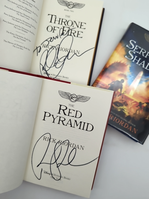 Rick Riordan The Kane Chronicles series Signed Hardcover Bundle x3, 1st Edition by Rick Riordan