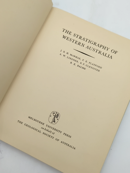 The Stratigraphy Of Western Australia by J R H McWhae et al (Cloth, 1958) by J R H Mcwhae Et Al