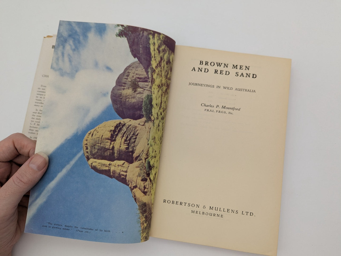 Brown Men Red Sand Charles P. Mountford Australian Aboriginal History, 1953 by Charles Pearcy Mountford