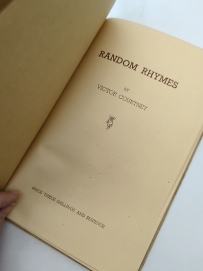 Random Rhymes by Victor Courtney (Hardcover, 1941) by Victor Courtney