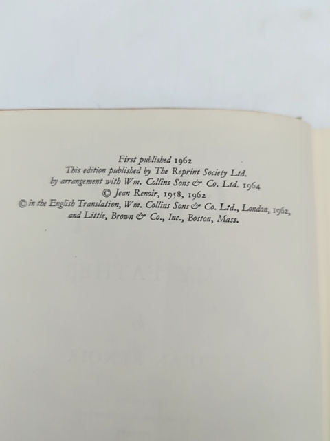 Renoir My Father by Jean Renoir (Hardcover, 1964) Artist Biography by Jean Renoir